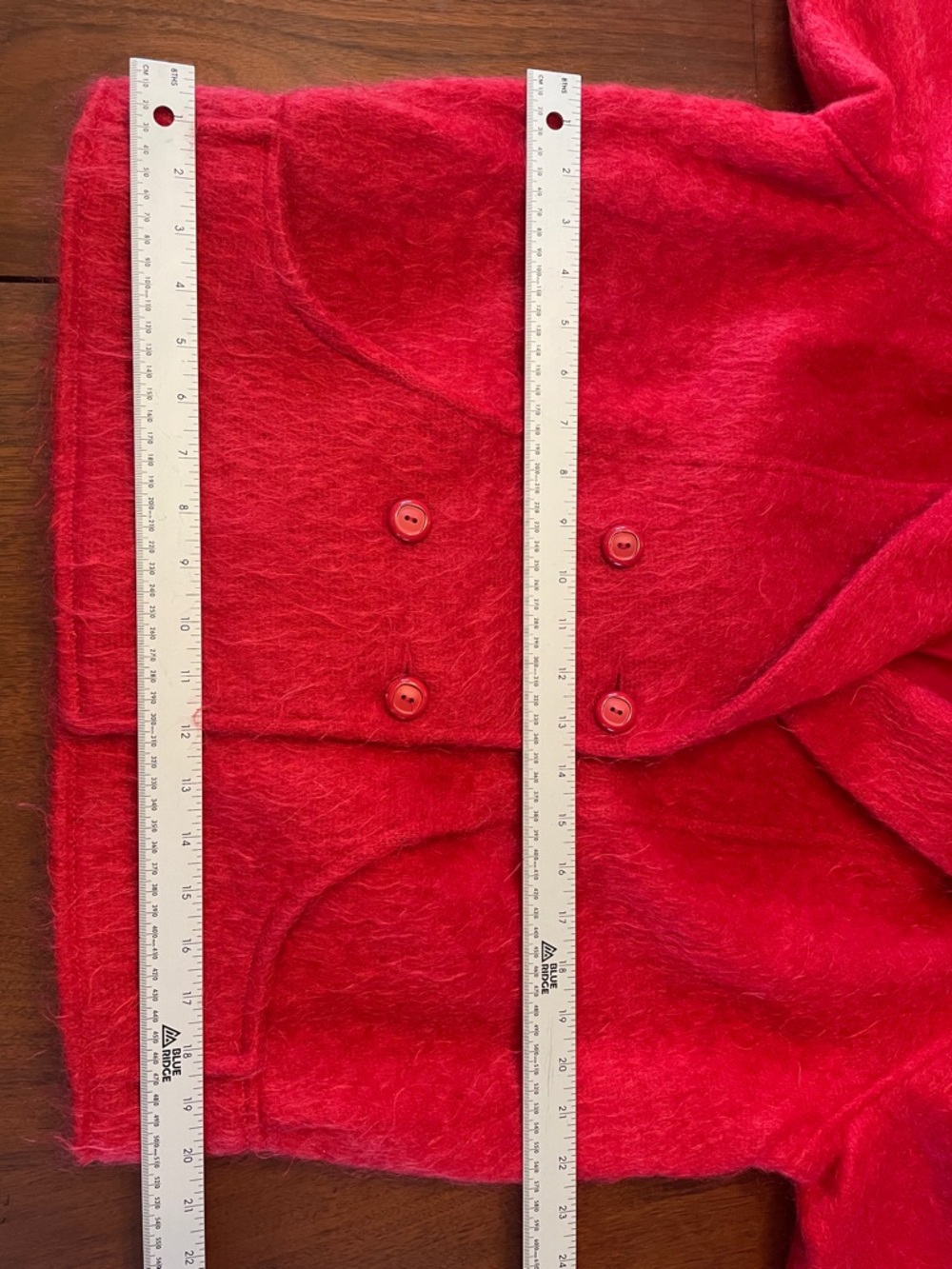 Vintage red Murray Brothers Scotland Wool Mohair double breasted jacket size  M - Picture 5 of 16